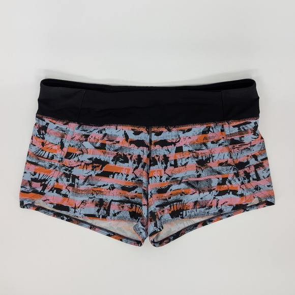Lululemon Speed Up Shorts 2.5" Inversion Multi | Size 10 | Pink Orange Black - Picture 14 of 15